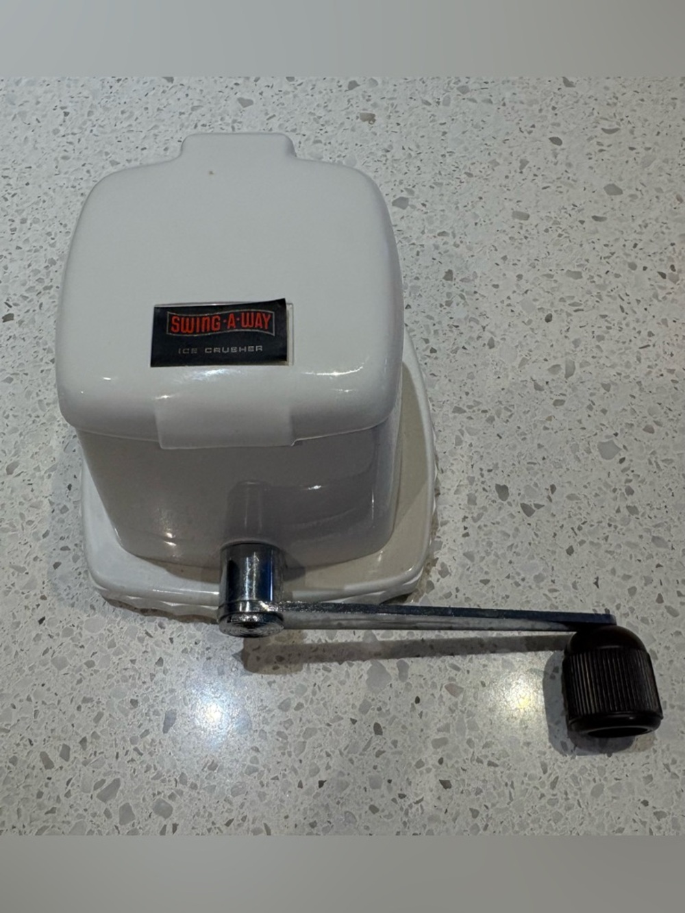 Vintage Swing-A-Way Rotating Manual Ice Crusher *Missing Catch Bucket Base*